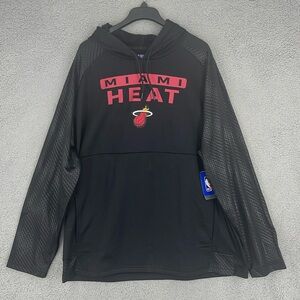 Miami Heat NBA black red hoodie long sleeve kangaroo pocket men’s 2XL pullover